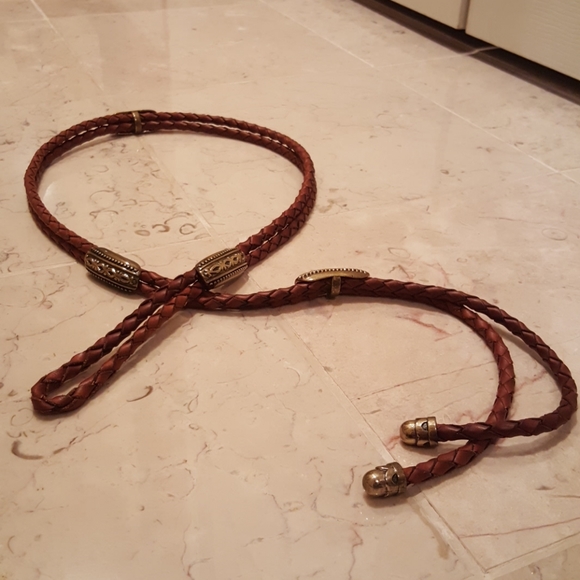 Boho chic leather belt - Picture 1 of 5